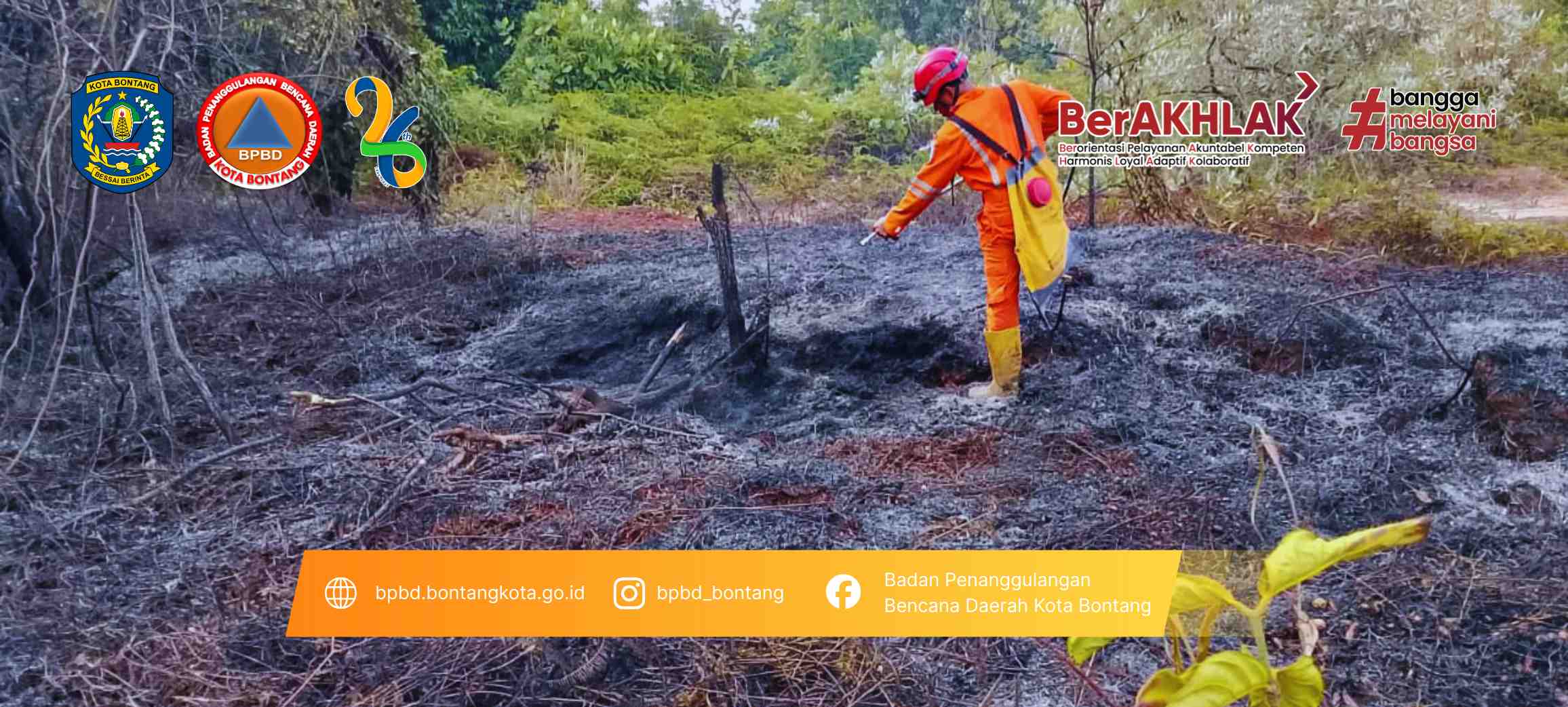 BPBD Kota Bontang Berhasil Padamkan Kebakaran Lahan di Gunung Elai